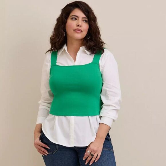 Torrid NWT Foxy Square Neck Crop Tank Top size 4X - Picture 2 of 9